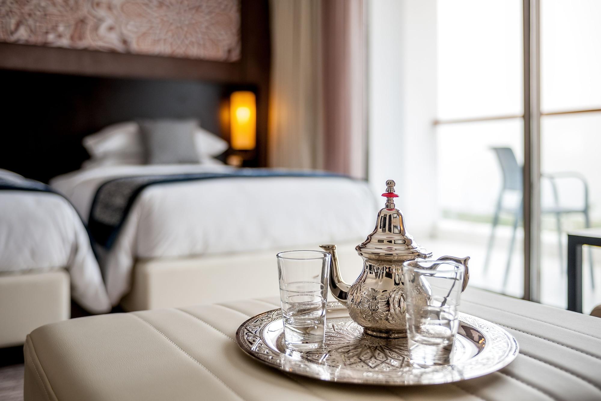 Hyatt Place Taghazout Bay Exterior foto A Moroccan tea set